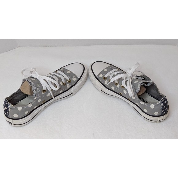 Converse All*Star  530105F Gray/Blue Polka Dot Double Tongue Shoes Women’s (6) - Picture 5 of 16